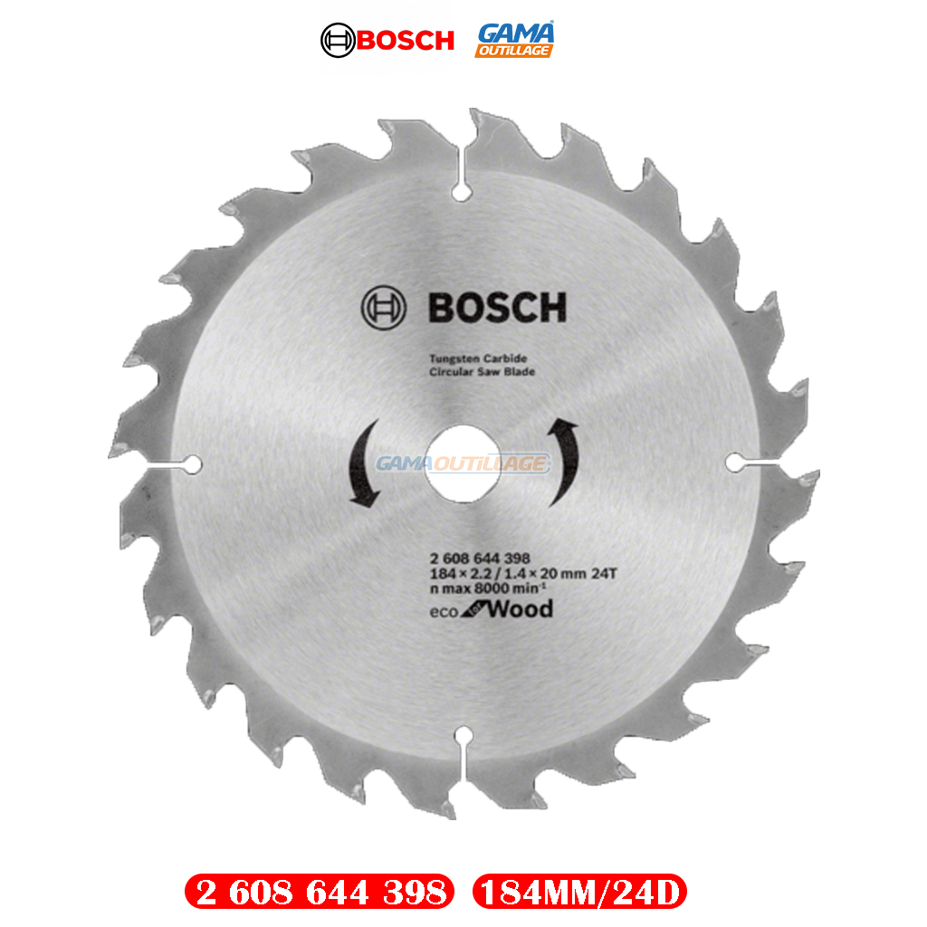 DISQUE BOIS 254MM 60T ECO BOSCH - GAMA OUTILLAGE | Bosch, Algérie