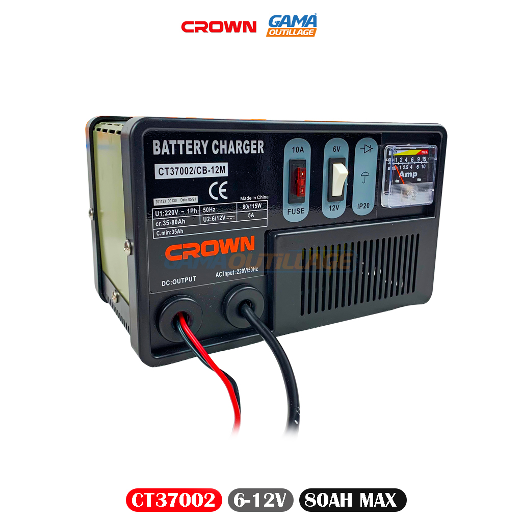 Chargeur Batterie Auto 6-12v 115w CROWN