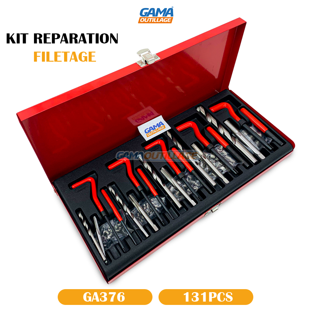 Kit 131 outils de réparation de filetage 
