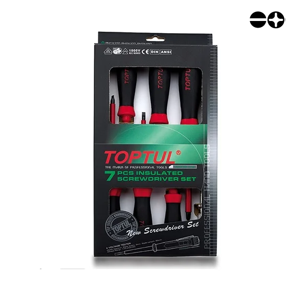 Sans titre JEU TOURNEVIS 07PCS ISOLE TOPTUL – Image 1