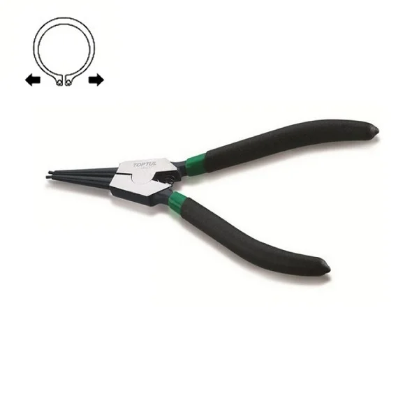 PINCE CIRCLIPS 5" DROITE A OUVRIR TOPTUL – Image 1
