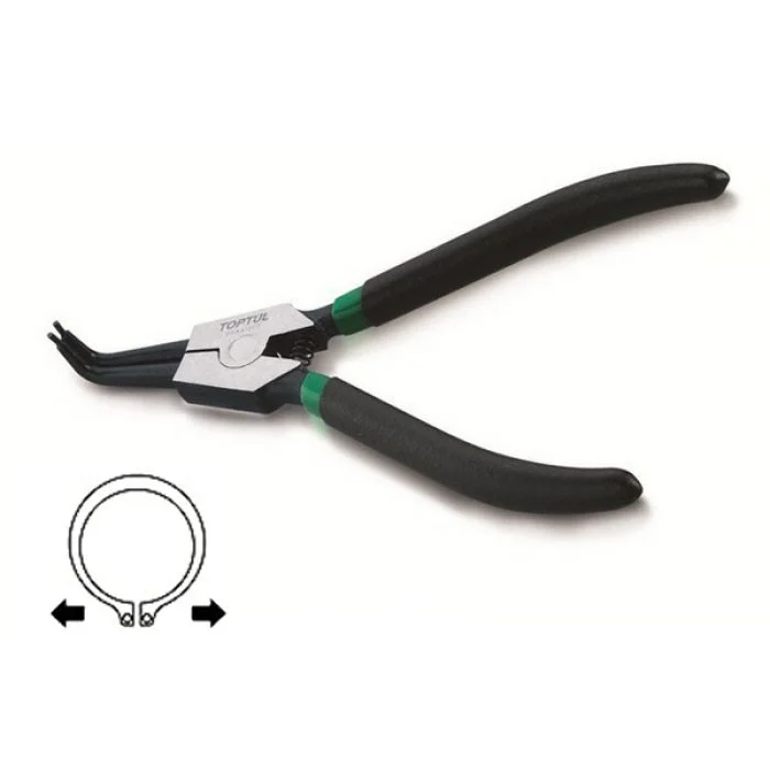 PINCE CIRCLIPS 5" COUDE A OUVRIR TOPTUL – Image 1