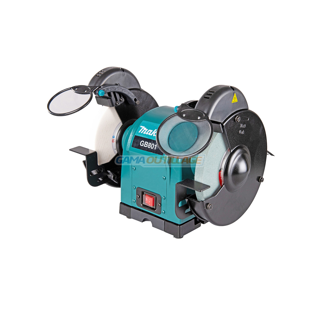 1 PRINCIPALE GAMA OUTILLAGE Touret à meuler 200mm Makita GB801 | GAMA OUTILLAGE