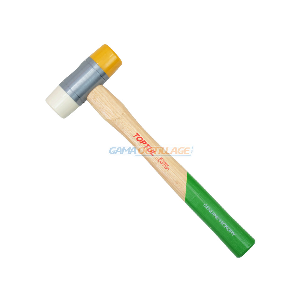 1 PRINCIPALE GAMA OUTILLAGE Maillet jaune TOPTUL HAAF3530 Ø35 mm | GAMA OUTILLAGE