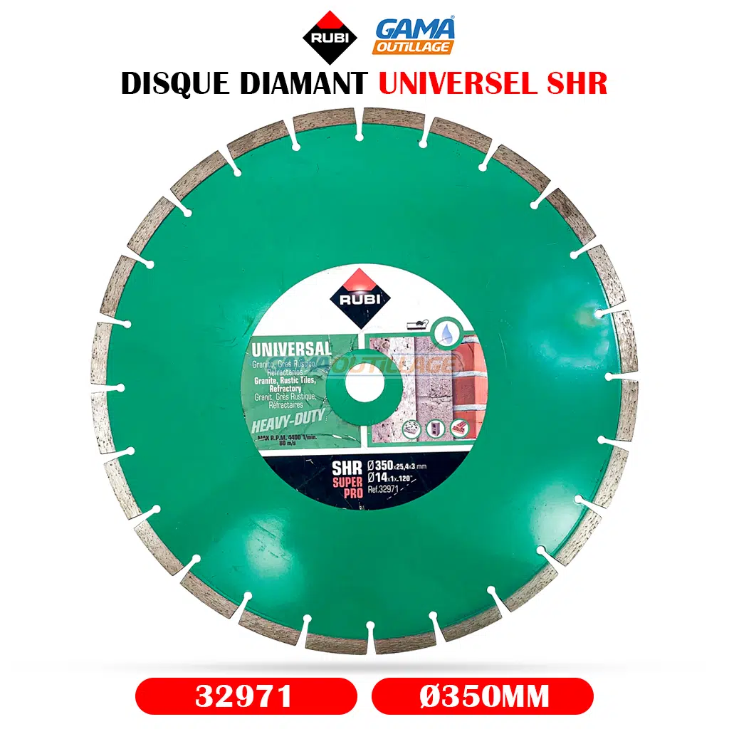 DISQUE DIAMANT Ø350MM UNIVERSEL SHR RUBI – Image 6
