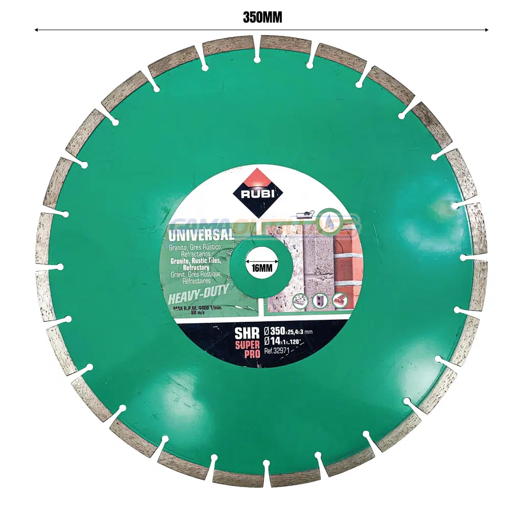 DISQUE DIAMANT Ø350MM UNIVERSEL SHR RUBI – Image 2