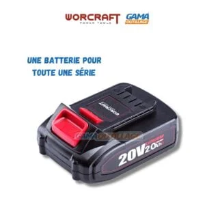 BATTERIE 20V 2.0AH WORCRAFT
