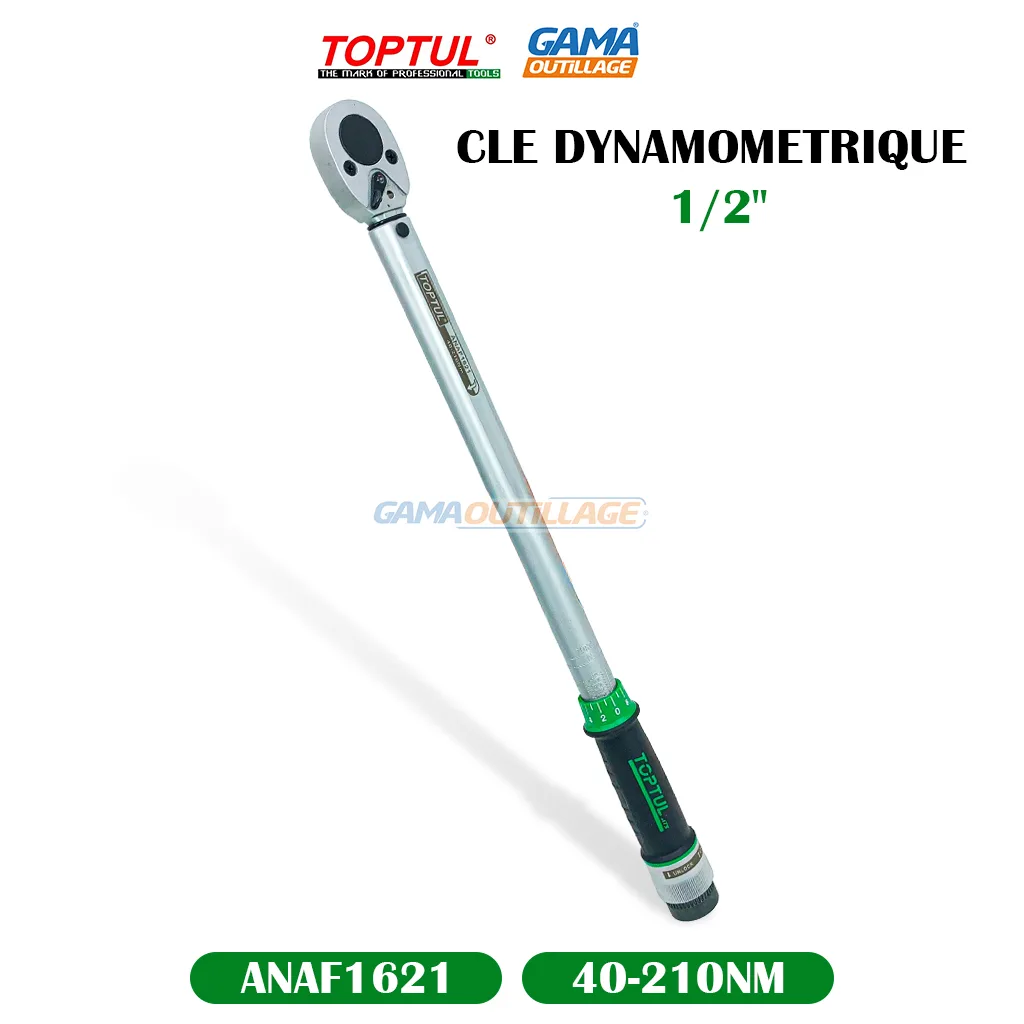 CLE DYNAMOMETRIQUE 1/2" 40-210NM TOPTUL