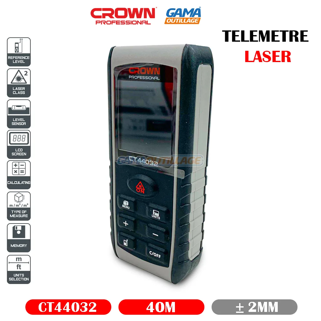 CT44032-GAMAOUTILLAGE-CNC TELEMETRE LASER 40M CROWN