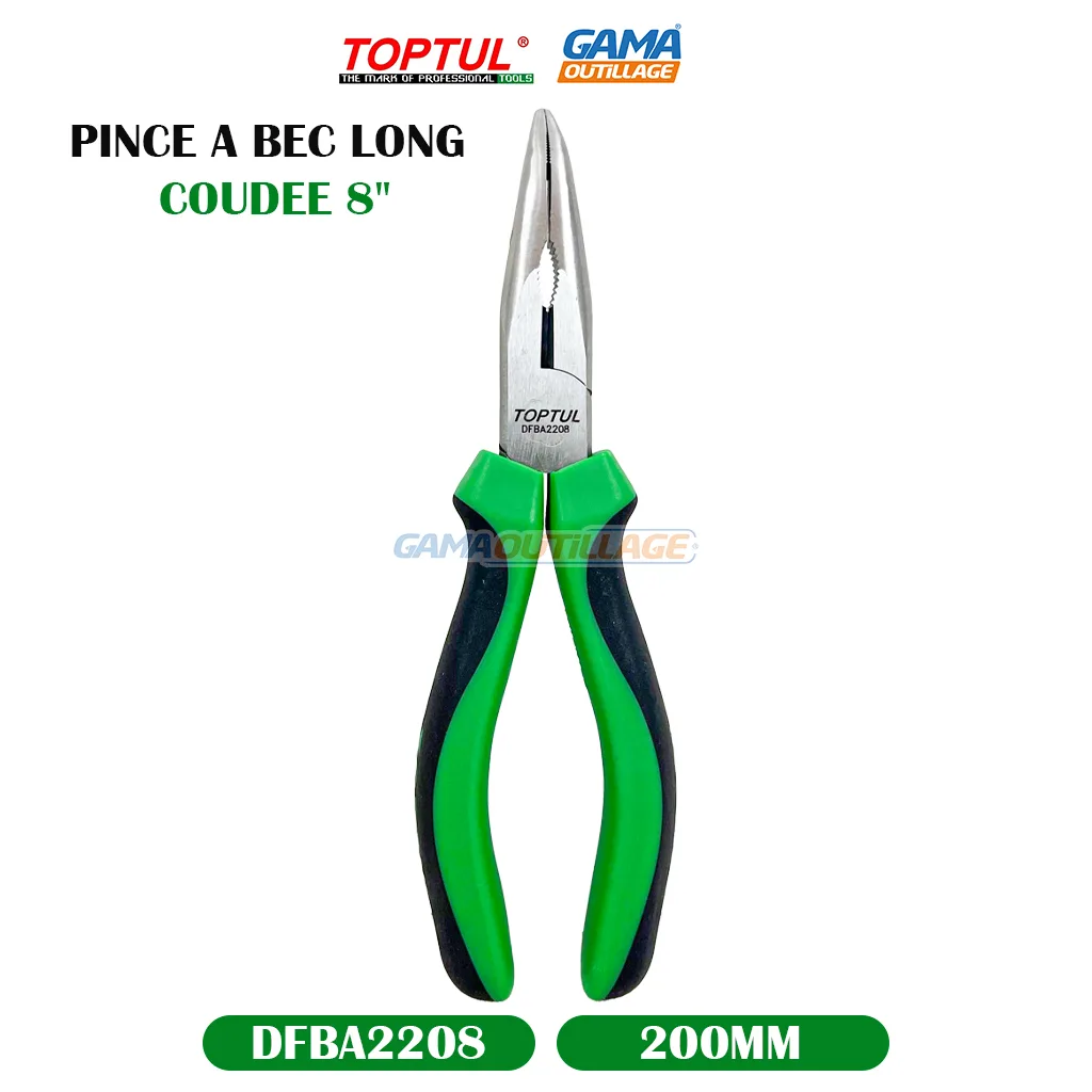 PINCE A BEC LONG COUDEE 8" TOPTUL – Image 6