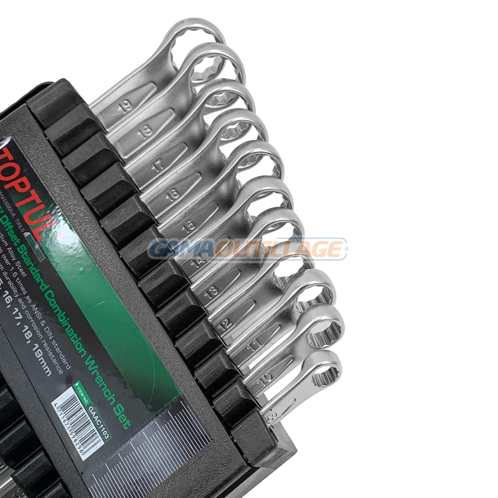 JEUX CLE MIXTE 11PCS 8-19MM TOPTUL – Image 3
