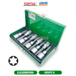 COFFRET DOUILLE TORX 09PCS TOPTUL