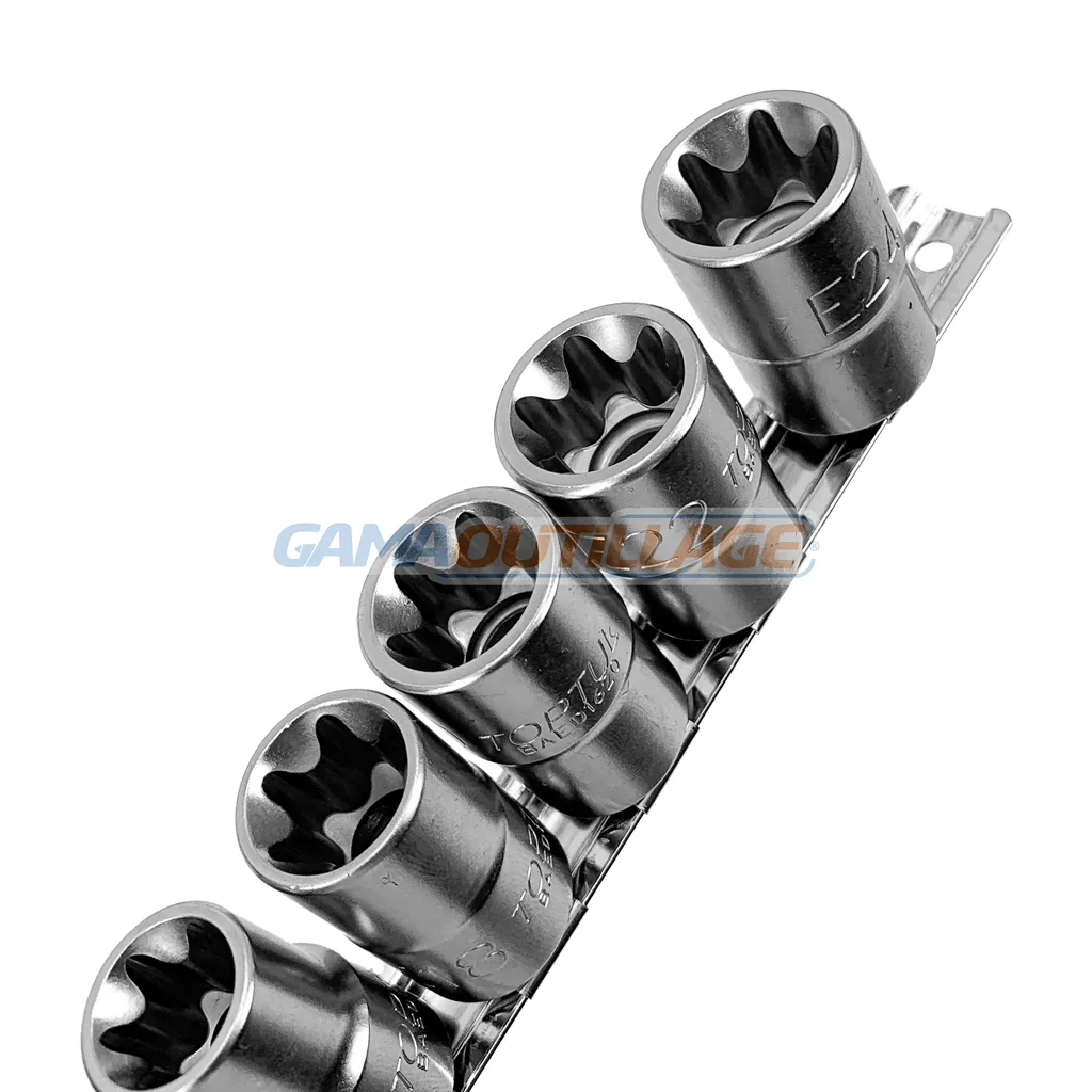JEUX DOUILLE ETOILE 1/2" 09 PCS TOPTUL – Image 3