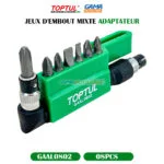 JEUX D'EMBOUT MIXTE +ADAPTATEUR 08PCS TOPTUL – Image 4