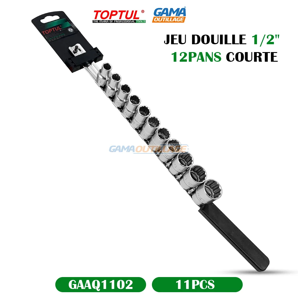 JEU DOUILLE 1/2" 12PANS COURTE TOPTUL – Image 4