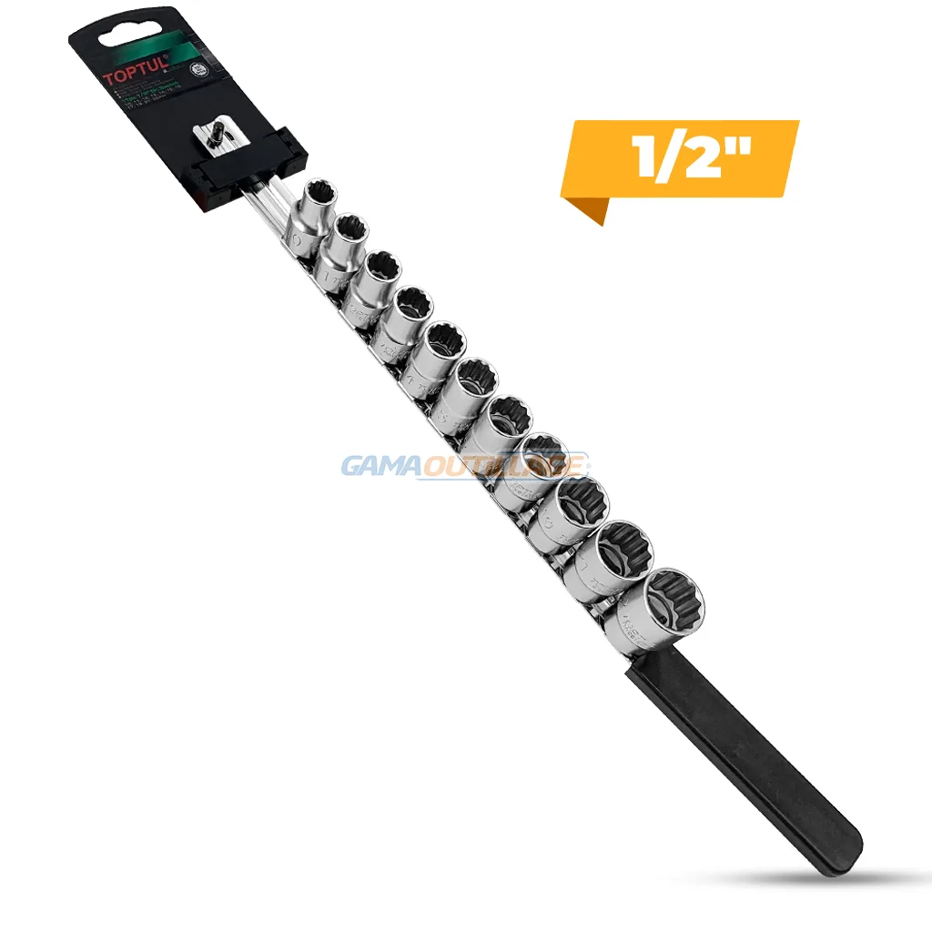 JEU DOUILLE 1/2" 12PANS COURTE TOPTUL – Image 1
