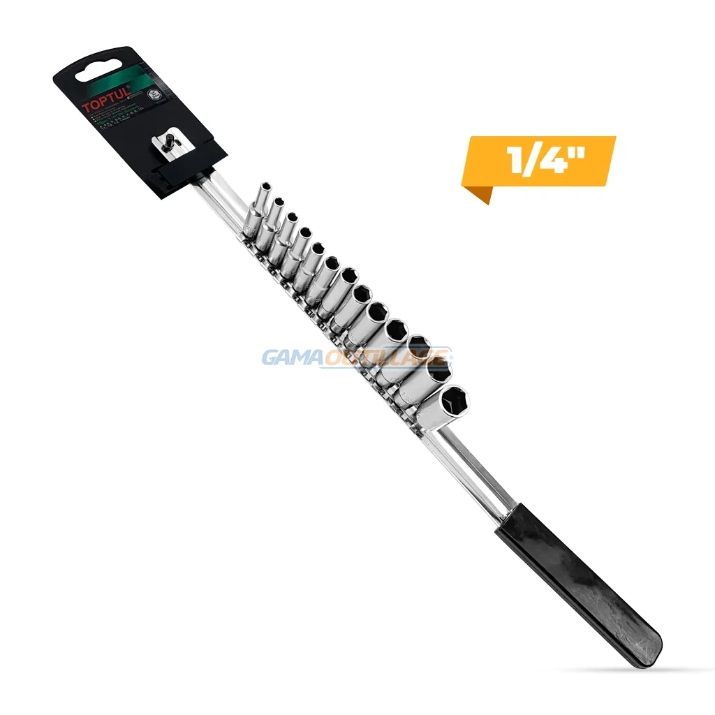 JEU DOUILLE 1/4" 06PANS LONGUE TOPTUL – Image 1