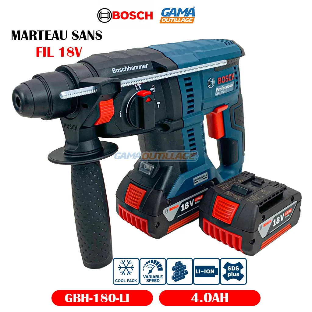 MARTEAU SANS FIL 18V 4.0AH  BOSCH – Image 9