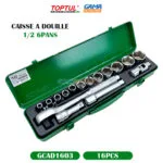 CAISSE A DOUILLE 1/2" 16PCS 6PANS TOPTUL – Image 4