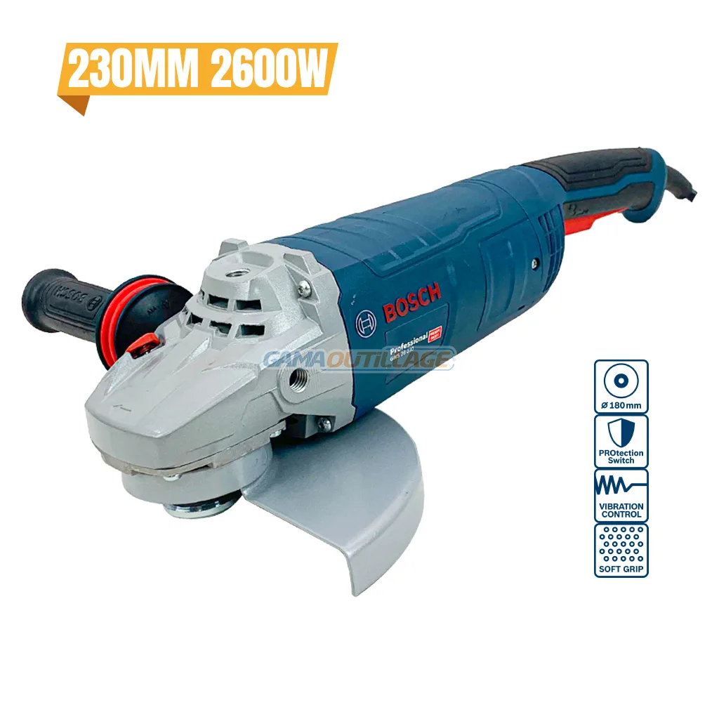 GWS-26-230B-GAMAOUTILLAGE-CNC MEULEUSE 230MM 2600W BOSCH – Image 1