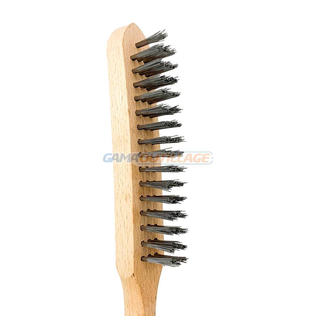 BROSSE METALIQUE JAUNE INOX TOPTUL – Image 3