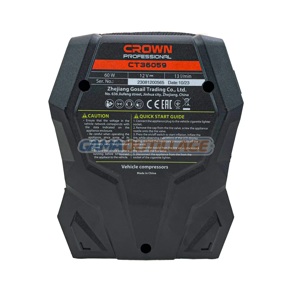 COMPRESSEUR AUTO 12V 60W CROWN – Image 4