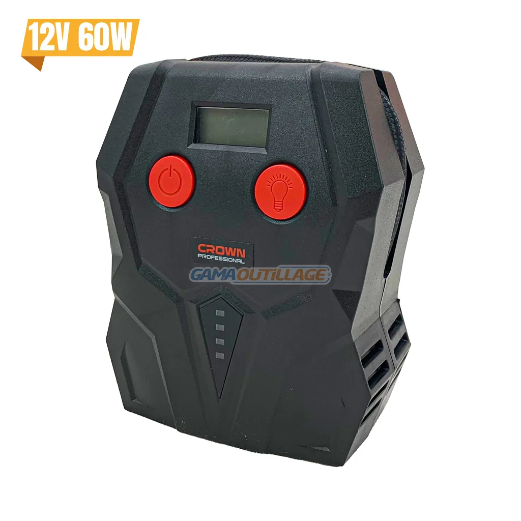 CT36059-GAMAOUTILLAGE-CNC COMPRESSEUR AUTO 12V 60W CROWN – Image 1