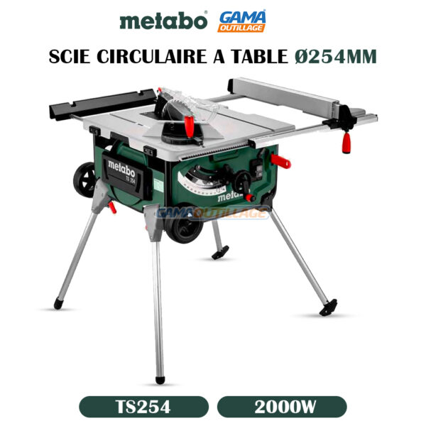 SCIE CIRCULAIRE A TABLE Ø254MM 2000W METABO