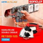 RAINUREUSE 125 MM 1500 W SOFICLEF