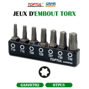 JEUX D'EMBOUT TORX 07PCS TOPTUL