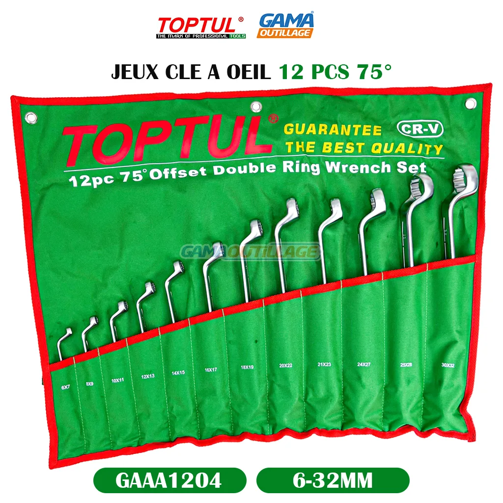 JEUX CLE A OEIL 12 PCS 75° 6-32 TOPTUL – Image 5
