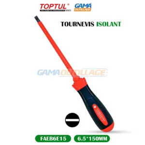 TOURNEVIS ISOLANT 6.5*150 TOPTUL