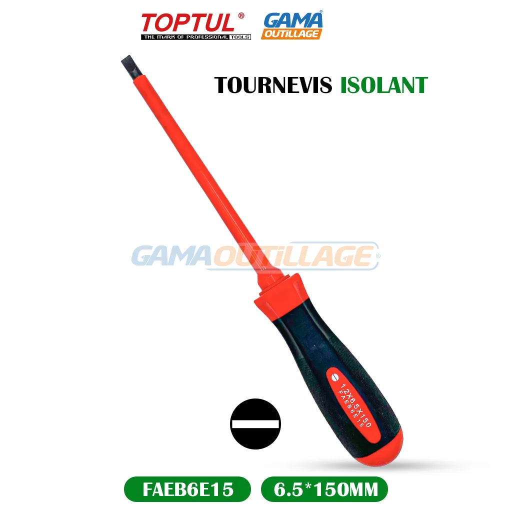 TOURNEVIS ISOLANT 6.5*150 TOPTUL