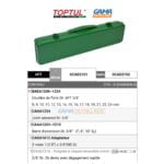 CAISSE A DOUILLE 3/8 21 PCS TOPTUL