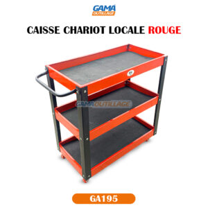 CAISSE CHARIOT LOCALE ROUGE