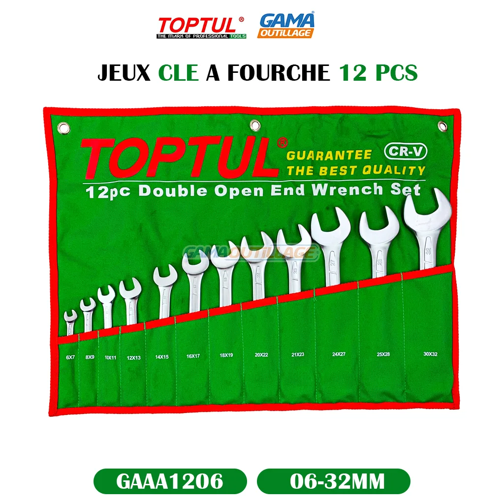 JEUX CLE A FOURCHE 12 PCS 6-32 TOPTUL