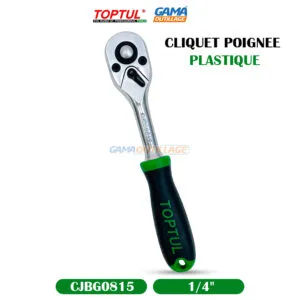 CLIQUET 1/4" POIGNEE PLASTIQUE TOPTUL