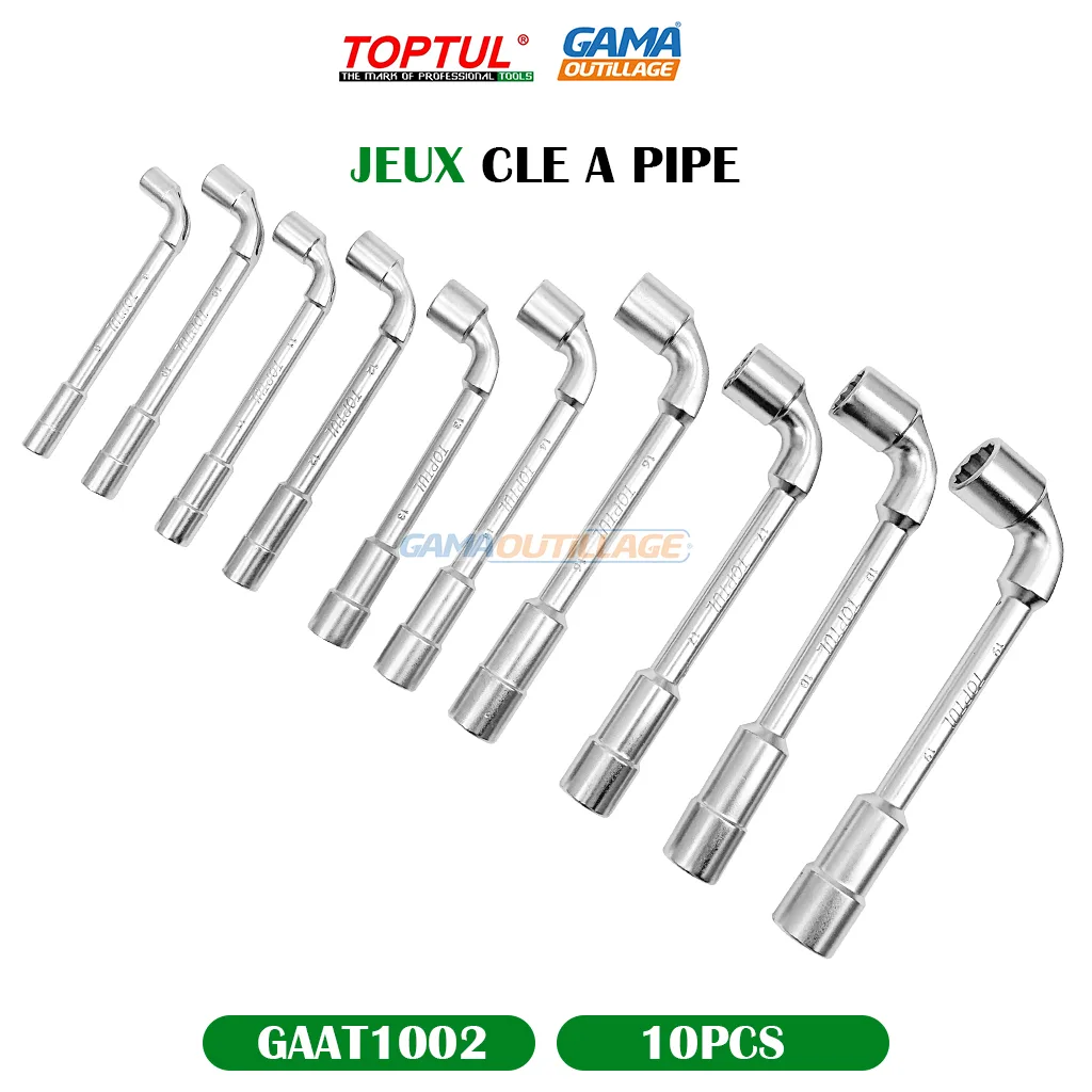 JEUX CLE A PIPE 10 PCS TOPTUL