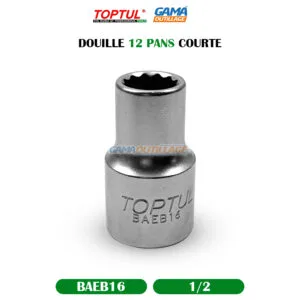 DOUILLE 1/2 12 PANS COURTE TOPTUL .