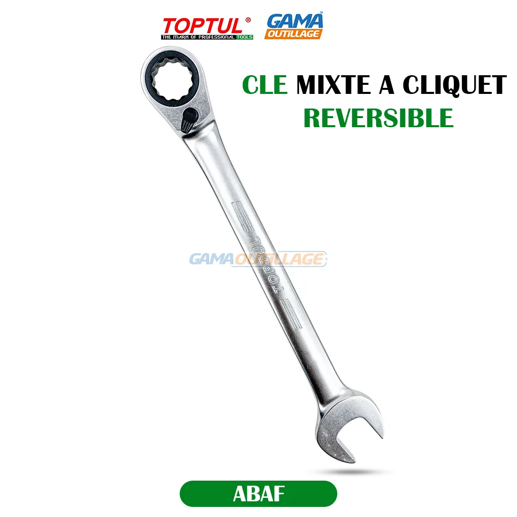 ABAF-GAMAOUTILLAGE-CNC CLE MIXTE A CLIQUET REVERSIBLE TOPTUL