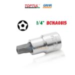 DOUILLE N° 07 1/4″ TORX T15 TROUE TOPTUL