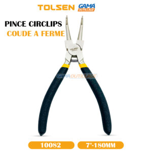 PINCE CIRCLIPS 7" COUDE A FERME TOLSEN