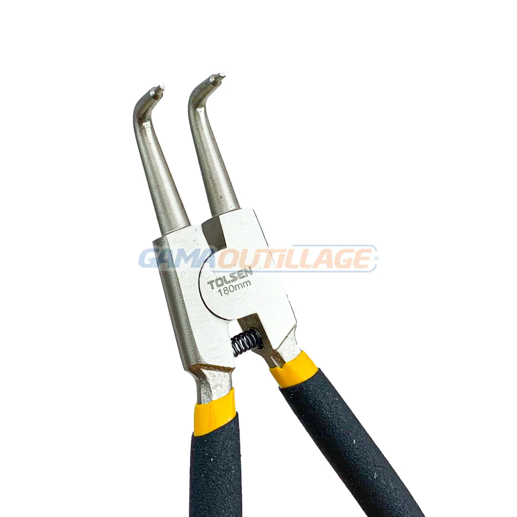 PINCE CIRCLIPS 7" COUDE A OUVRIR TOLSEN – Image 2