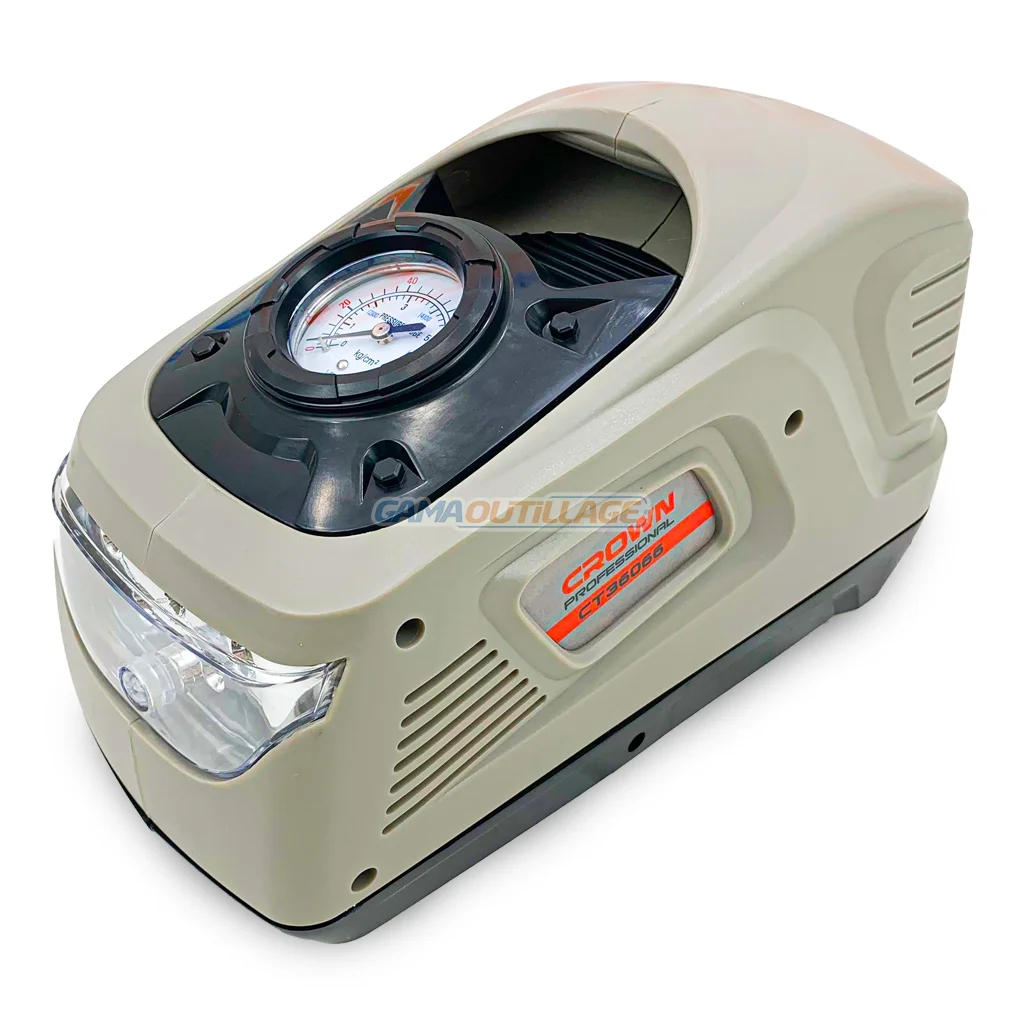 CT36066-GAMAOUTILLAGE-CNC COMPRESSEUR AUTO 12V/220V 276W CROWN