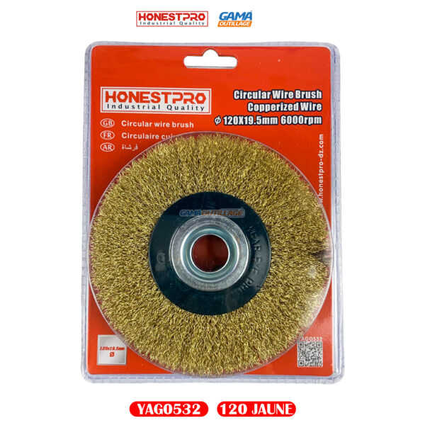 BROSSE MET TOURET 120 JAUNE HONEST PRO