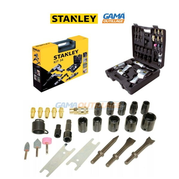 KIT OUTILS PNEUMATIQUE 34PCS STANLEY