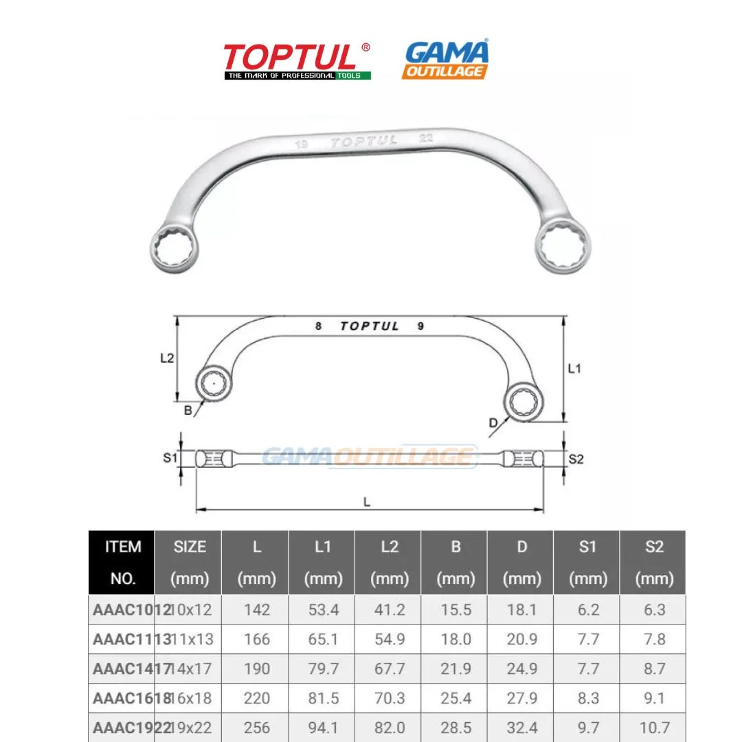 JEUX CLE DEMI LUNE 05PCS TOPTUL