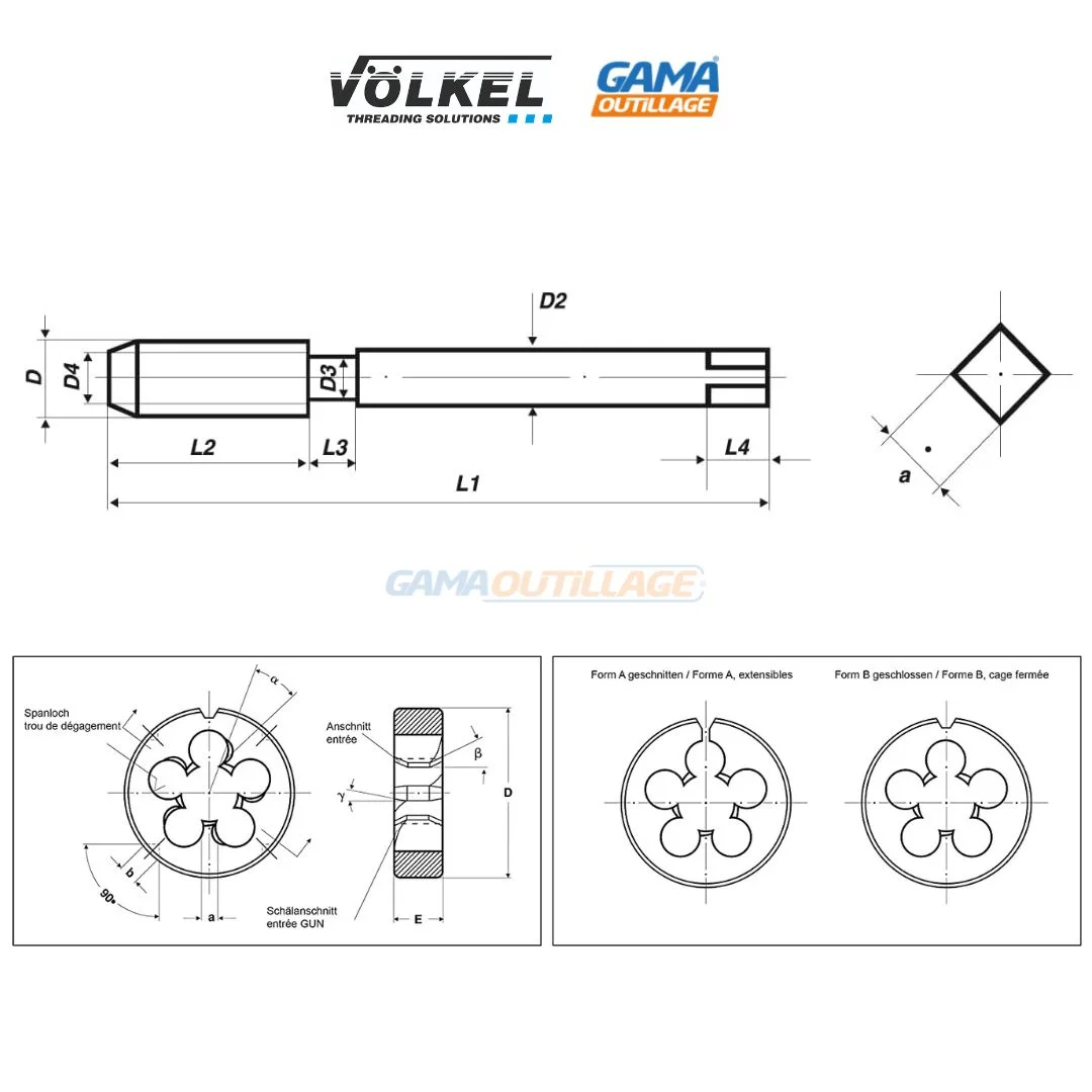 CAISSE TARAUD ET FILIERE M3-12 VOLKEL