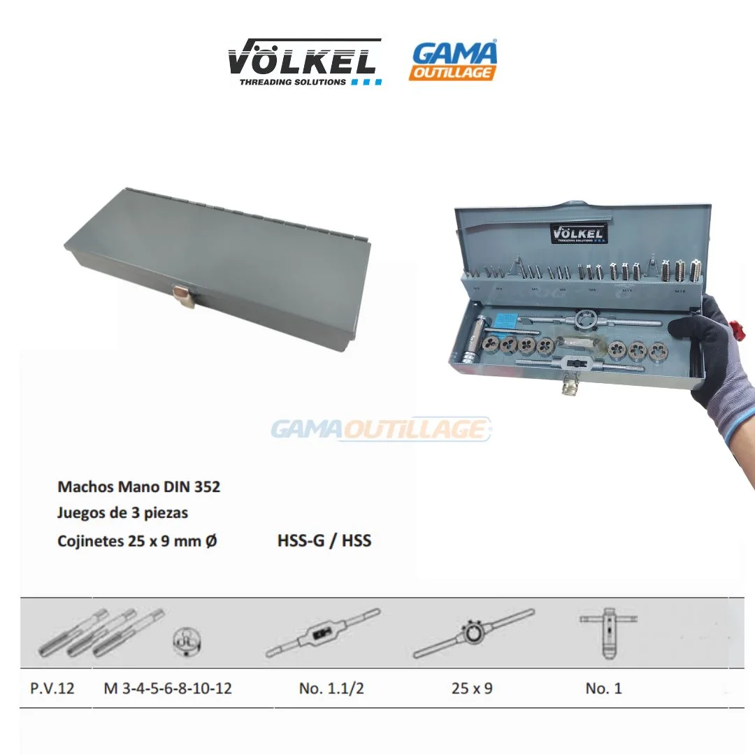 CAISSE TARAUD ET FILIERE M3-12 VOLKEL