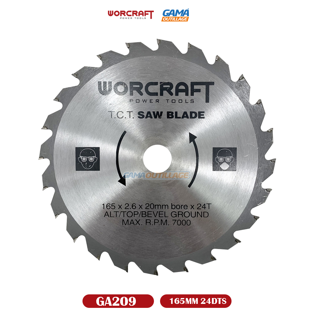 Disque Carbure Bois Mm Dts Worcraft